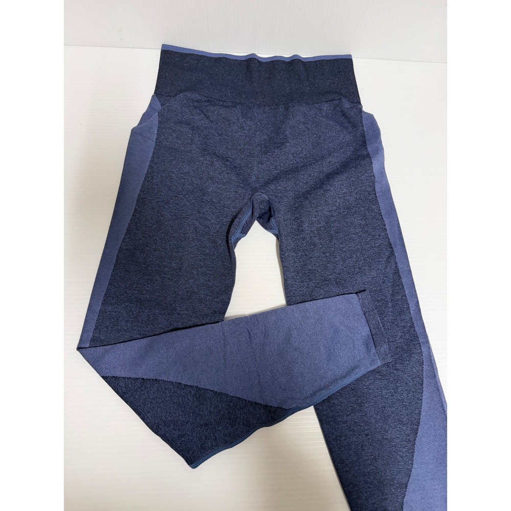 Victorias Secret PINK Seamless High Waisted Leggings Blue Heather Colorblock M